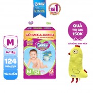 [MKBMBOB309 - 8% đơn 400K] Tặng Gà Bông Xinh Xắn] Tã Quần Bobby - Đệm Thấm Lưng Mồ Hôi Mega Jumbo M124/L108/XL96/XXL88